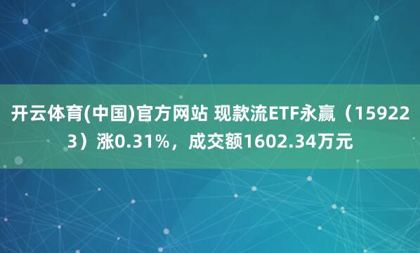 开云体育(中国)官方网站 现款流ETF永赢（159223）涨0.31%，成交额1602.34万元