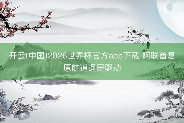 开云(中国)2026世界杯官方app下载 阿联酋复原航逍遥居驱动