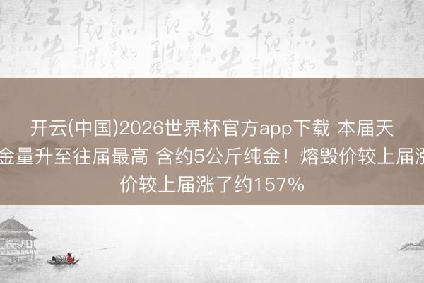 开云(中国)2026世界杯官方app下载 本届天下杯奖杯含金量升至往届最高 含约5公斤纯金！熔毁价较上届涨了约157%