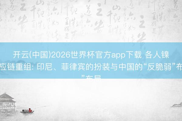 开云(中国)2026世界杯官方app下载 各人镍供应链重组: 印尼、菲律宾的扮装与中国的“反脆弱”布局